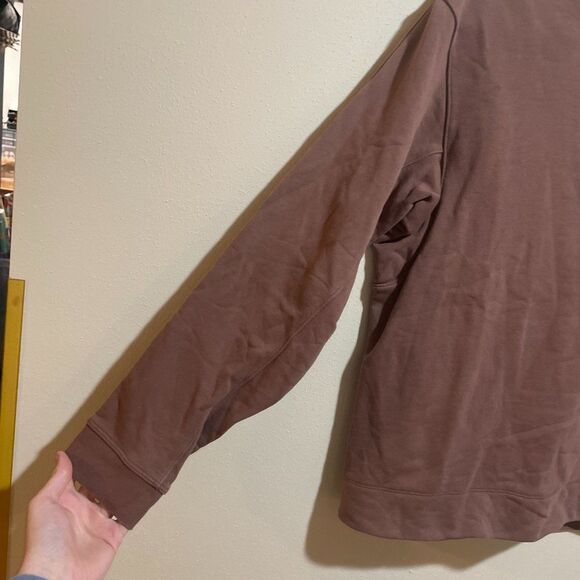 Lululemon Mens Size S French Terry Oversized Long Sleeve Crew Smoky Topaz - Picture 4 of 10